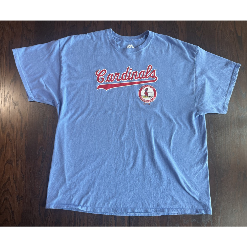 St. Louis Cardinals MLB Mens 2XL Light Blue T Shirt Baseball